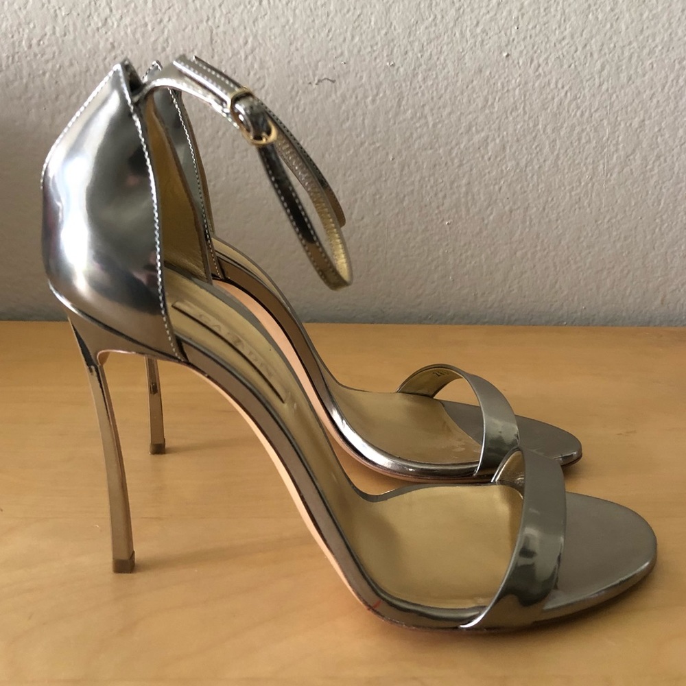 Gold Casadei Blade sandals size 9
